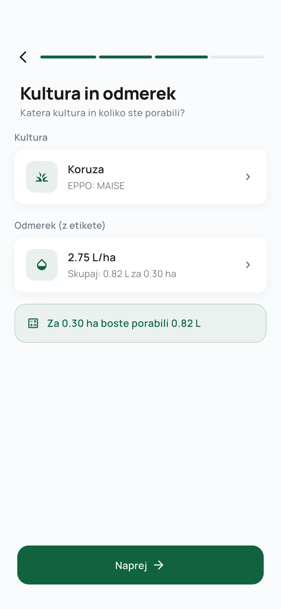03. Vnesi odmerek brez računanja